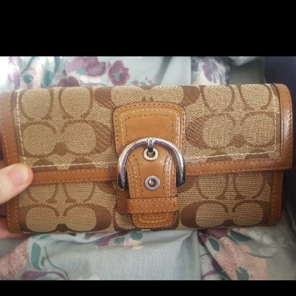 Coach check book wallet
